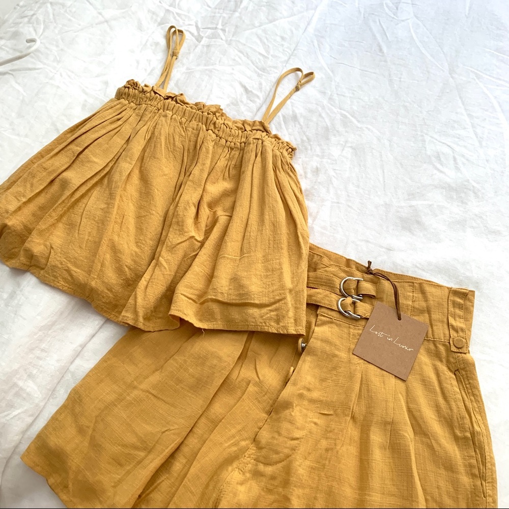 Lost in Lunar Yellow Shorts Set